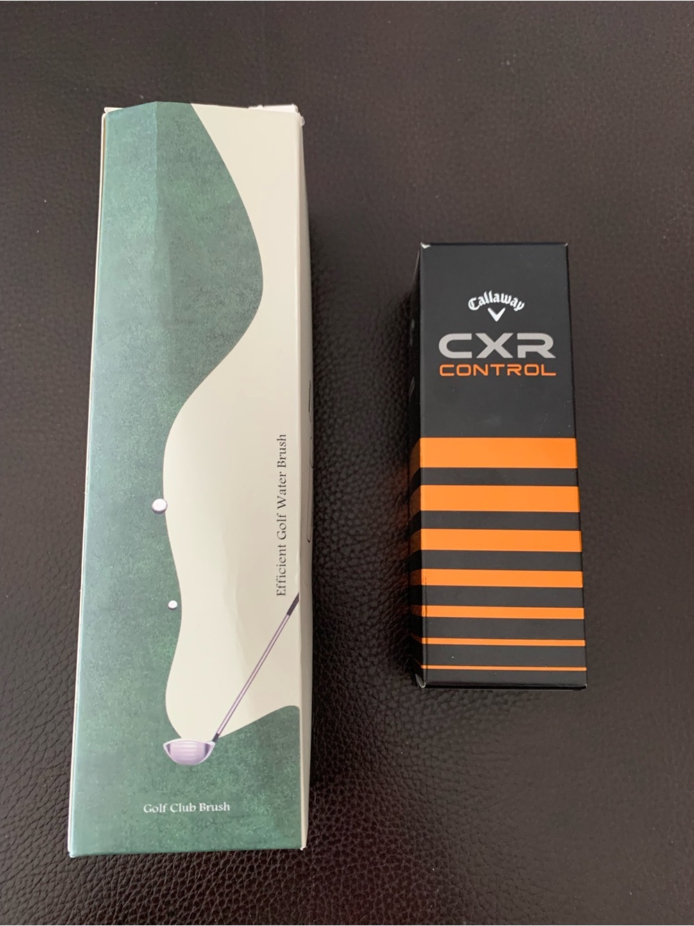 Golf Club Brush Cleaner w/ Carabiner & 3 Pack Calloway CXR Control Golf Balls